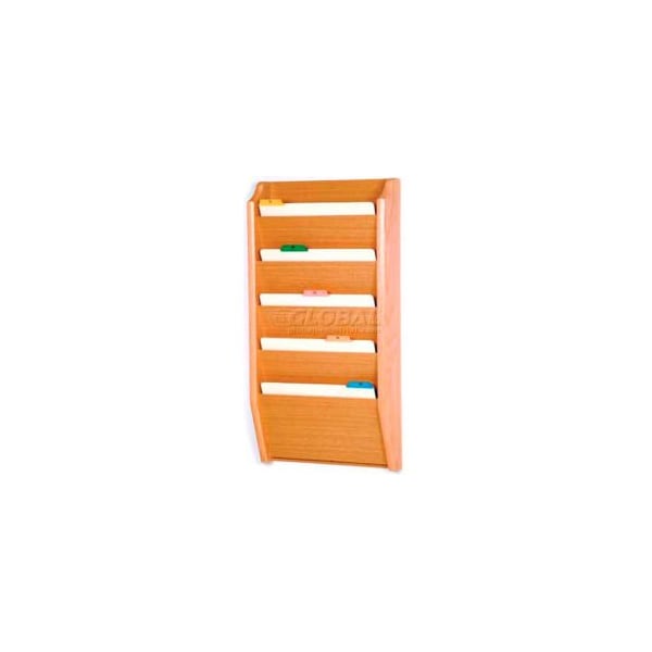Wooden Mallet 5 Pocket Legal Size File Holder, Light Oak CH17-5LO - main